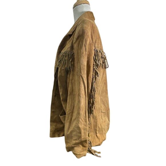 Women's 1X Vintage Fringed Suede Western Jacket Ralph Lauren Style Southwest - Picture 6 of 6
